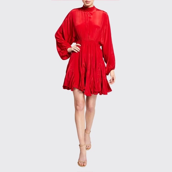 Rhode Caroline Godet Crepe Mini Dress - Picture 2 of 7